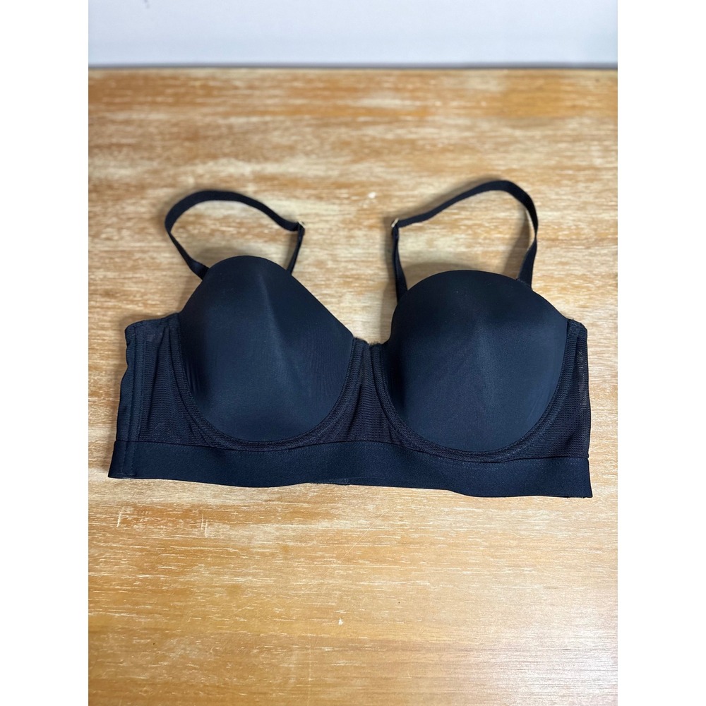 Lively All-Day T-Shirt Bra Black Underwire Mesh Back 38B WL0621